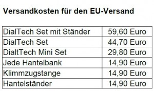 Versandkosten EU